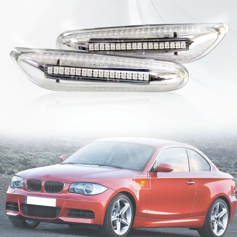 Car clear Lens Led Side Marker Turn signal Light for BMW E81 E82 E87 E88 E90 E91 E92 E93 Led Flowing Turning signal Lamp
