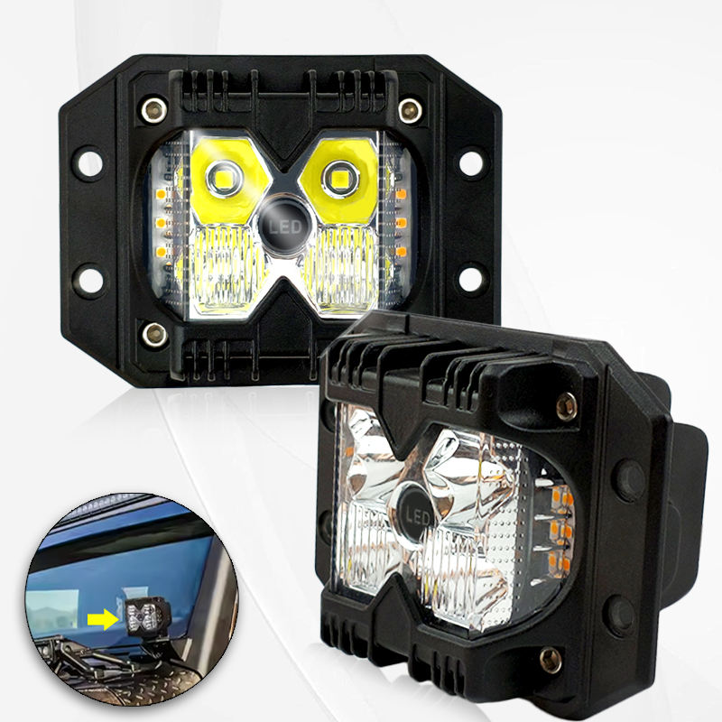 Hot Sell Car Flush Mount LED Lamp Strobe Shooting Spotlight DRL 4X4 Headlamps Universal 4 Inch 40W Auto Lamp