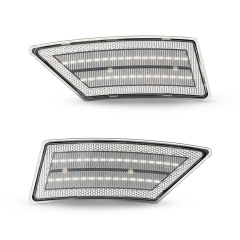 2pcs Clear Amber LED Fender Side Marker Light Front Bumper Signal Lamps for 2019-2023 Ford Ranger Lariat KB3Z-13A565-A