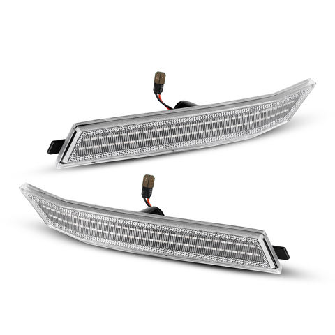 2pcs Clear/Smoked Led Front Bumper Side Marker Lights for 2010 2011 2012 Ford Fusion Amber Marker Lamps