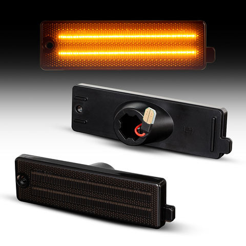 Bumper Side Marker Lamp Smoked Lens Amber LED Light for Pontiac Firebird 1998-2002 OEM Part#5977941 5977942 GM2550179 GM2551179