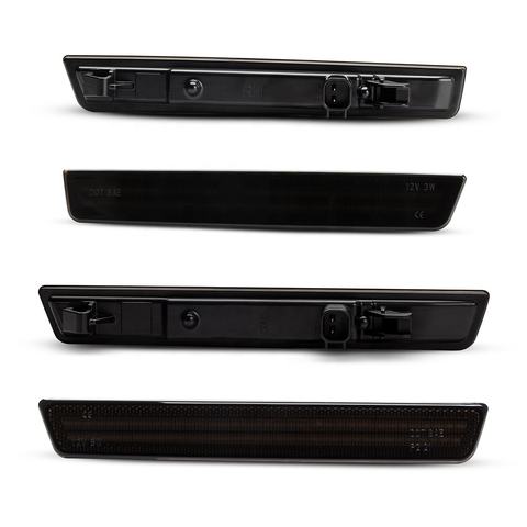 Smoked Lens 4pcs Clear Lens Front and Rear LED Side Marker Fender Light for Dodge Challenger 2015-2020
