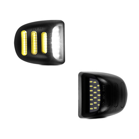 Yellow+White Light Led License Plate for GMC sierra 2500 1999-2004 3500 2001-2014 1500 1999-2013 for Chevy Silverado 2001-2014