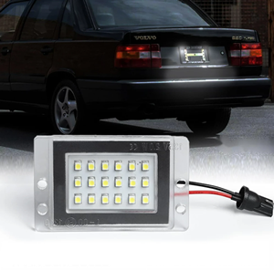 2pcs Car Rear White LED License Plate Light Number Lamp for Volvo 850 855 V70 V70XC 1991-2000