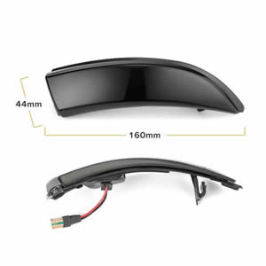 2pcs LED Turn Signal Light Dynamic Flowing Side Wing Rearview Mirror Indicator for Ford Fiesta Mk7 for Ford B-Max