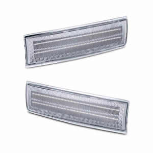 2pcs Clear Lens Amber LED Front Bumper Side Marker Lights for 1982-1990 Chevrolet Blazer S10 Pickup GMC Jimmy S15 Pickup