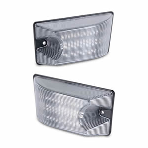 4pcs Clear Front Rear Amber Red LED Cab Roof Lights for 2003-2009 Hummer H2 SUT Cab Roof Marker Running Lamps