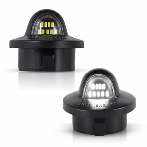 Black Plastic Housing Tag Lamp LED License Plate Light Lamp for Ford F150 Heritage F-250 F-350