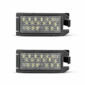 Factory 12V 2pcs White LED Tail Number License Plate Lights Replacement for Fiat 500 Dodge VIPER Maserati LEVANTE Tag Light