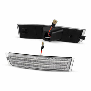 Rear Fender Side Marker Lights for 2006-2010 Lincoln MKX Side Bumper Marker Lamps Amber LED Side Markers Turn Signal Lights
