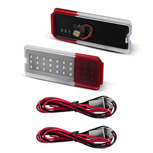Red White Lens Auto Lighting System Car Lamp LED Front or Rear Door Reflector Light for Ford  F-250