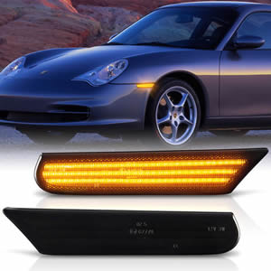 Sequential Smoked LED Side Marker Lights for Porsche  911 Boxster Typ 996  1996-2004 Amber LED Front Bumper Side Marker Lamp